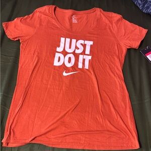 Nike Women's Orange Graphic Tee